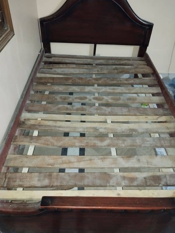 wooden single bed without mattress 0