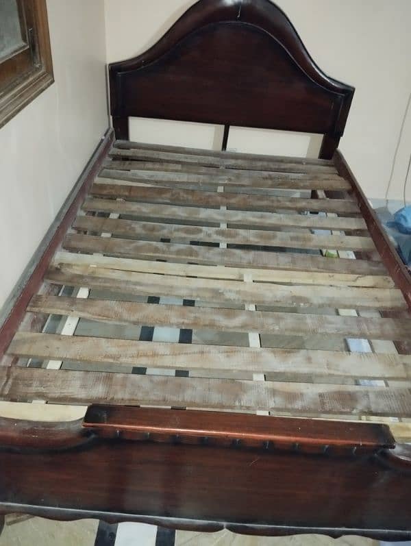 wooden single bed without mattress 1