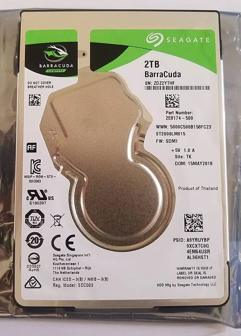 SEAGATE baracuda 2TB HDD 2.5" for laptop 3