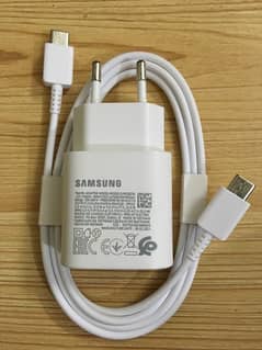 Samsung Original 25w USB-C Power Adapter With Box Plug Cable