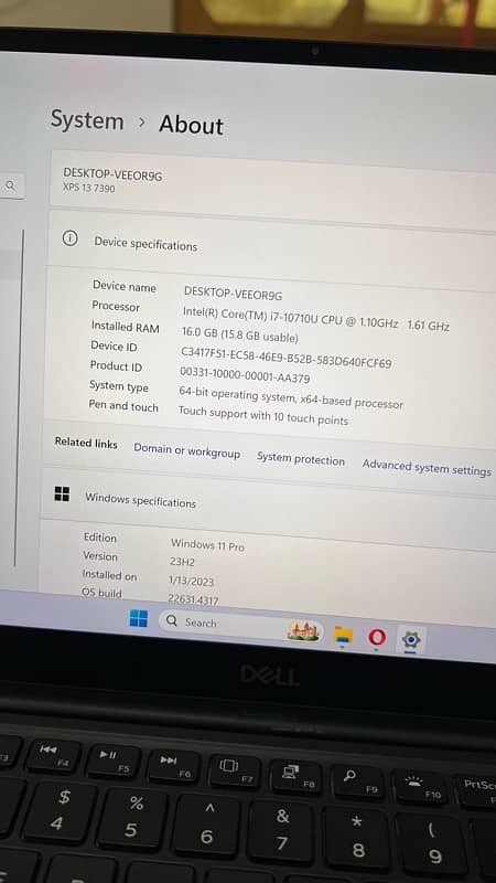 dell xps core i7 10th generation 4