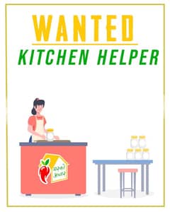 Kitchen Helper + Dishwasher (All Rounder ) Required For Restaurant