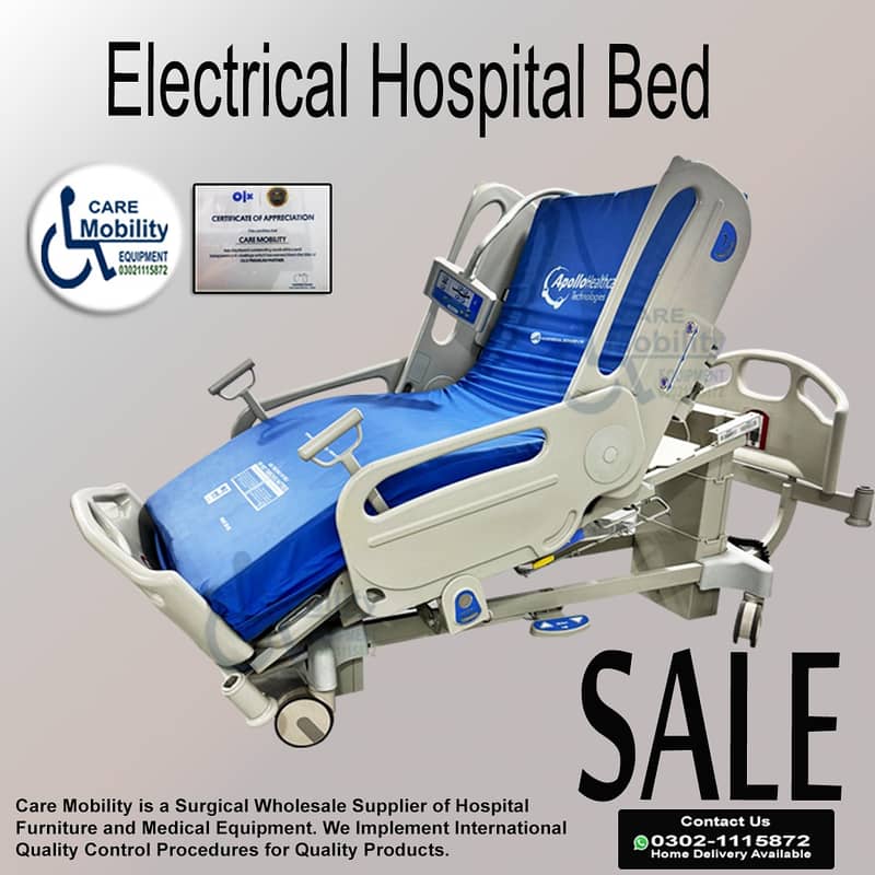 ICU bed , Hospital bed ,Medical Bed, surgical  Electric Patient bed 8