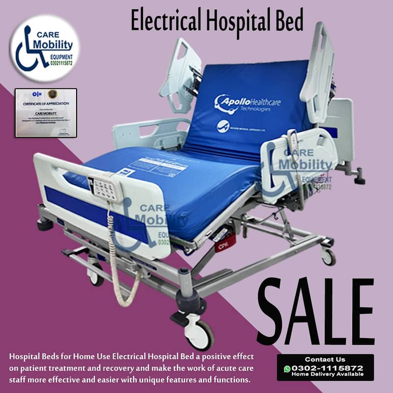 ICU bed , Hospital bed ,Medical Bed, surgical  Electric Patient bed 9