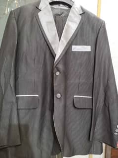 2 piece pent coat for boys grey and silver