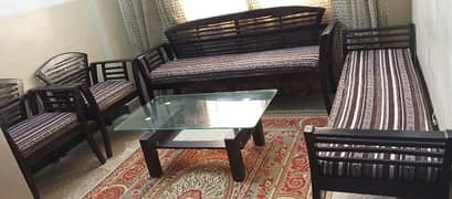 Modern Style Sofa Set & Table | Wooden