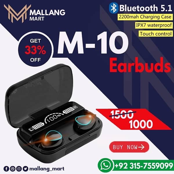 M-10 Earbuds 1