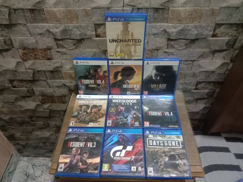 Resident 3,4,8,Last Of Us,GranTurismo,Uncharted,Watch Dogs,Ps4,Ps5 0