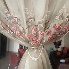 2 , fancy organza embroidered curtains