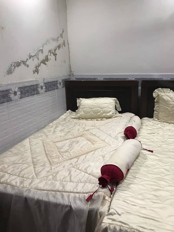 2 single beds with quality foams and bed sheets 1