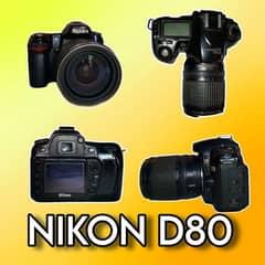 Nikon D80 Camera with lens.