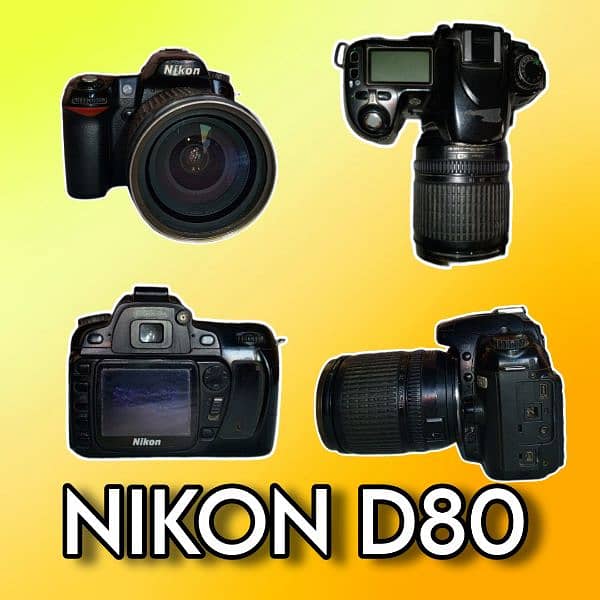 Nikon D80 Camera with lens. 0