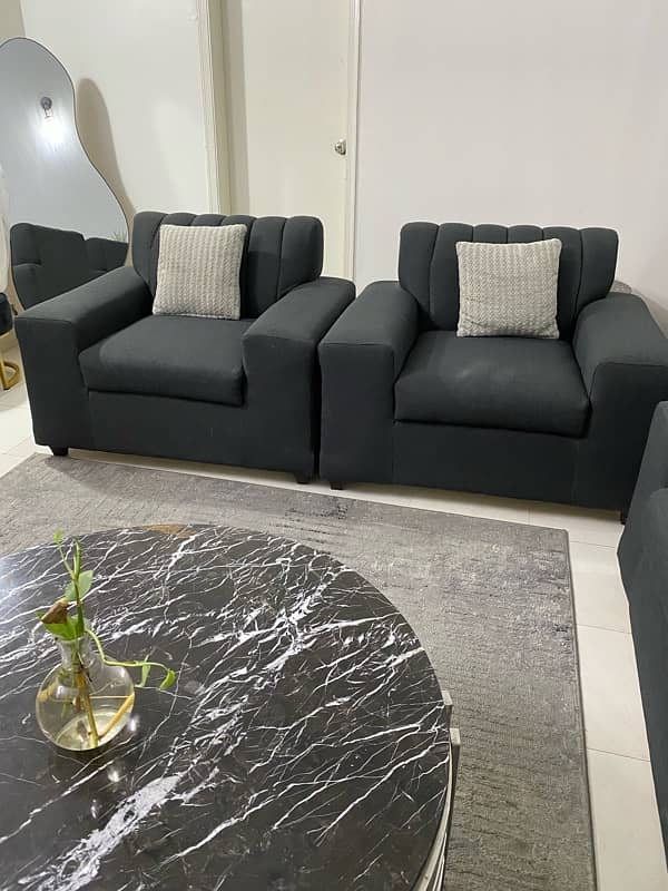 sofa set (7 seater) with table 2