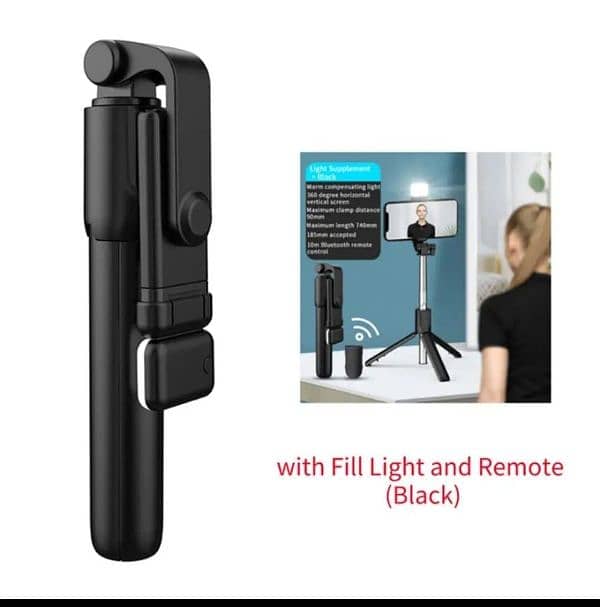 Foldable Selfi stick and stand 1