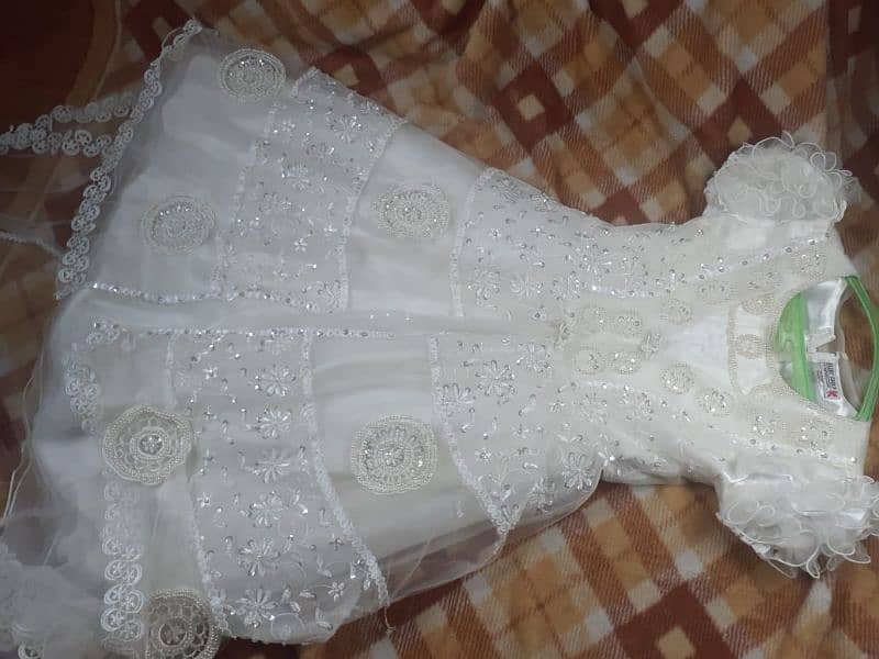 white fairytale frock for 10 to 12 age 1