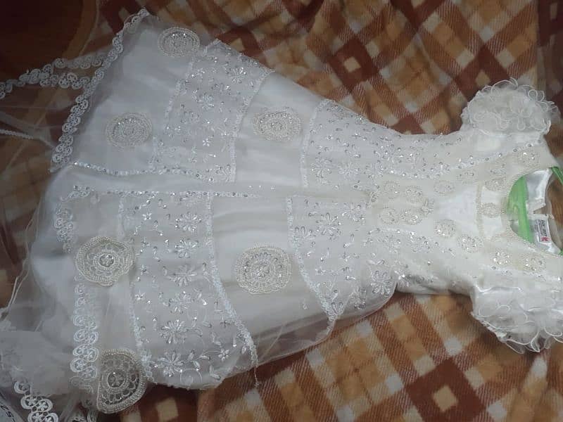 white fairytale frock for 10 to 12 age 2