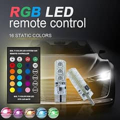 Rgb Multicolor Led Bulbs Remote Control  Lights For Car & Bike