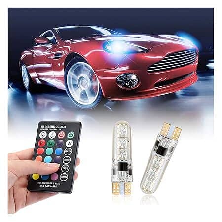 Rgb Multicolor Led Bulbs Remote Control  Lights For Car & Bike 2