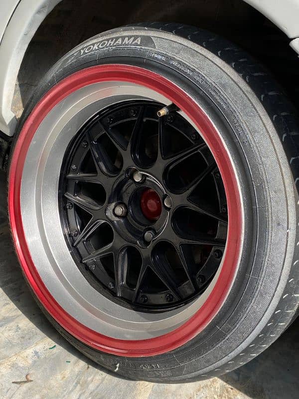 Deep dish rims 15 inch 9jj with tyres 3