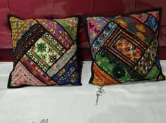 Traditional Patchwork Multicolor Cushion Cover - Set of 2