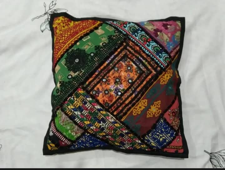 Traditional Patchwork Multicolor Cushion Cover - Set of 2 2