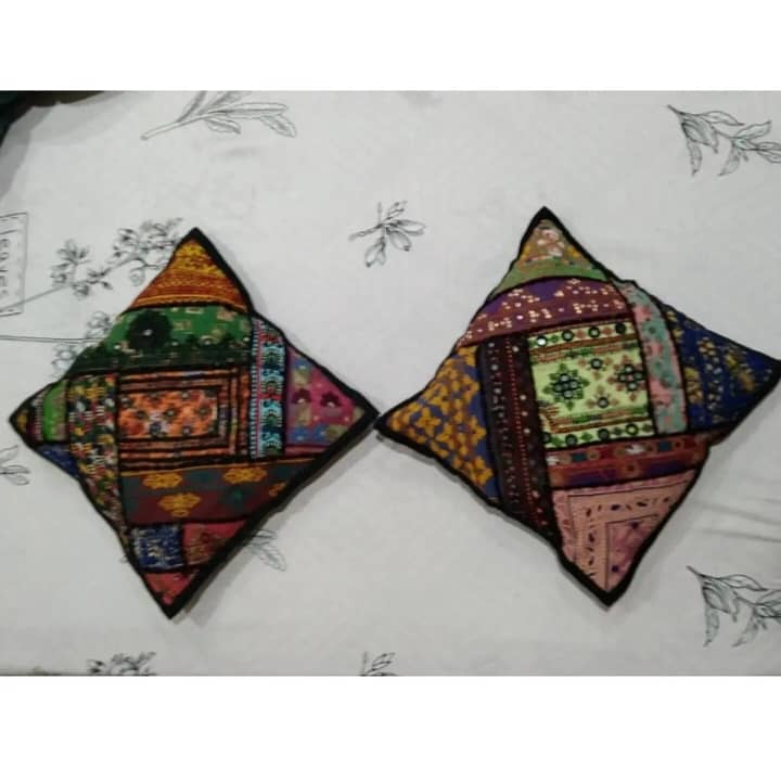 Traditional Patchwork Multicolor Cushion Cover - Set of 2 4