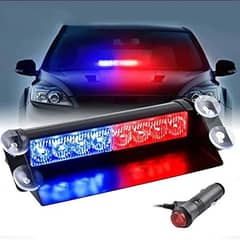 Car Led Red Blue Windshield Dash Emergency Police Strobe Lights