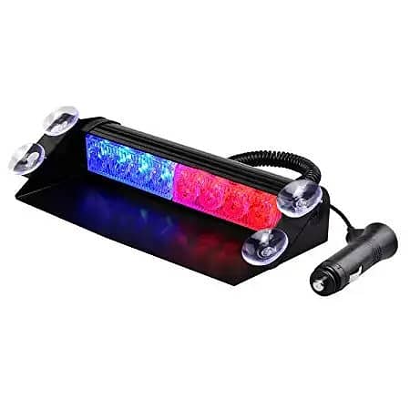 Car Led Red Blue Windshield Dash Emergency Police Strobe Lights 4