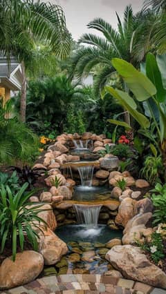 outdoor waterfalls