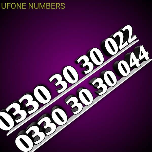 UFONE GOLDEN NUMBERS AVAILABLE 1