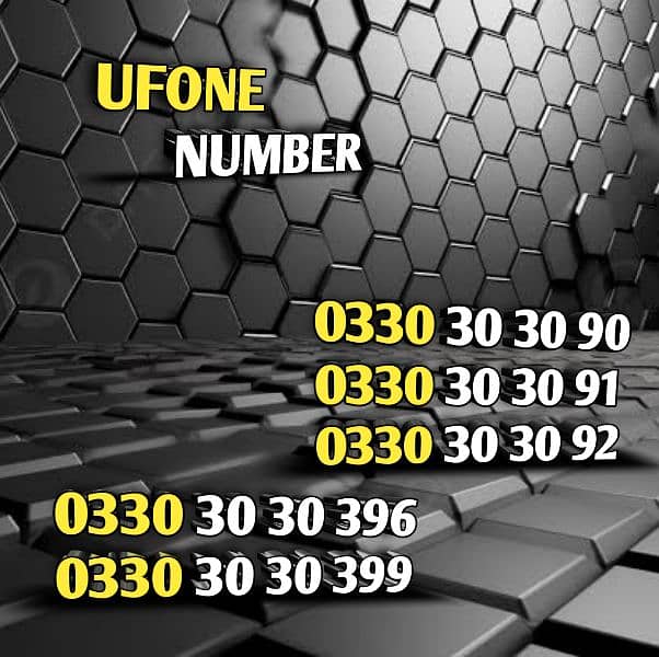 UFONE GOLDEN NUMBERS AVAILABLE 3