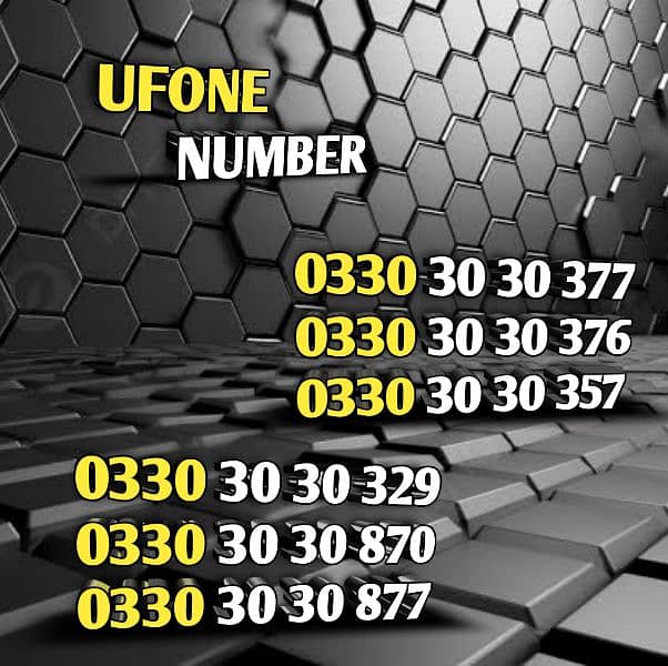 UFONE GOLDEN NUMBERS AVAILABLE 5