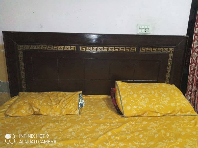 Wooden bed for sale good conditions . 3