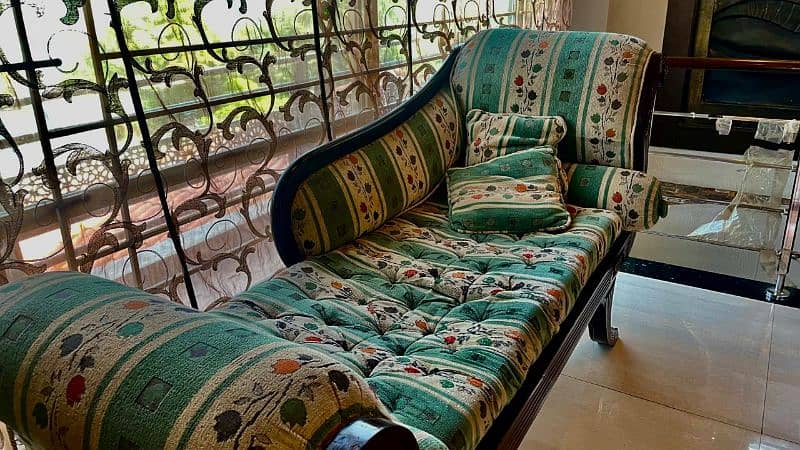 3 seater dewaan for sale, antique piece buy from furniture point . 1