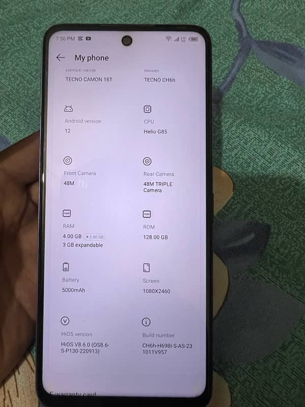 Tecno Camon 18t 128gb Pta aproved 4