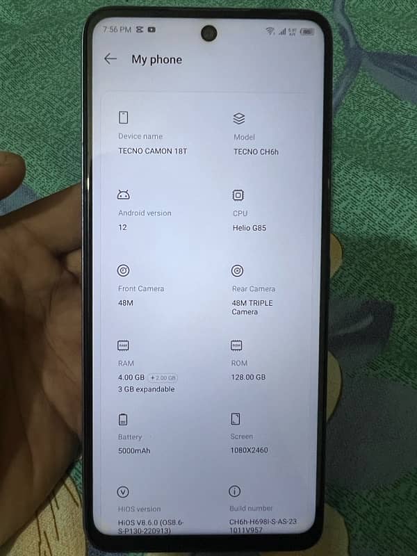 Tecno Camon 18t 128gb Pta aproved 5