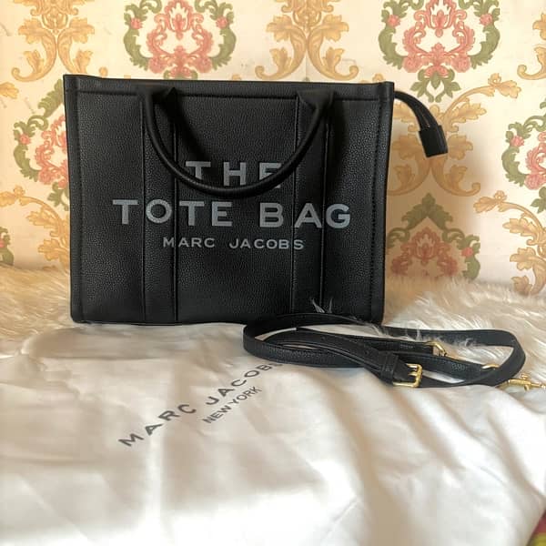 MARC JACOBS TOTE BAG LEATHER BLACK MEDIUM 10/10 CONDITION WITH DUSTBAG 1