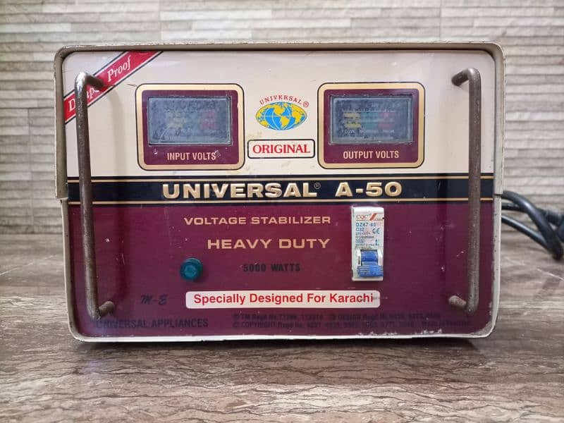 Universal A - 50 Voltage Stabilizer ( Heavy Duty ) 5000 watts 0