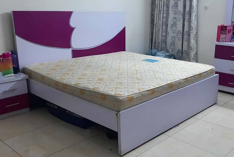 Complete Bed Set with two study tables + mattress - Call 03302959092 0