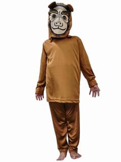 3 Pcs kids stitched Dry fit Micro Monkey Costume