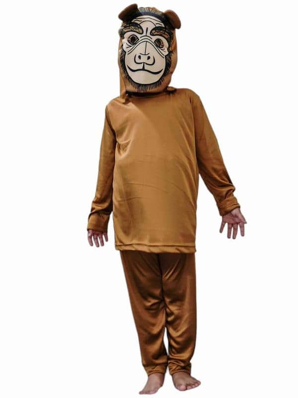 3 Pcs kids stitched Dry fit Micro Monkey Costume 0