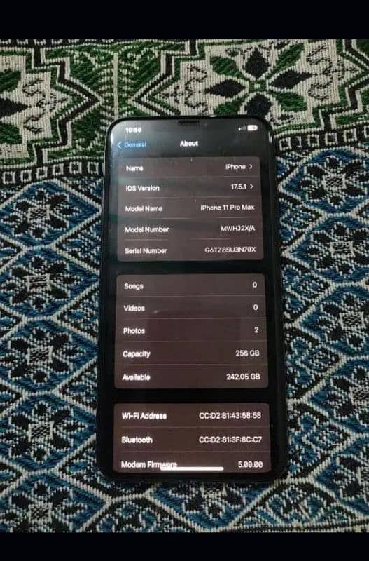 iphone 11 pro max 256gb Non pta. 7