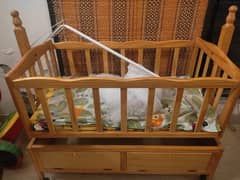 Wooden baby cot