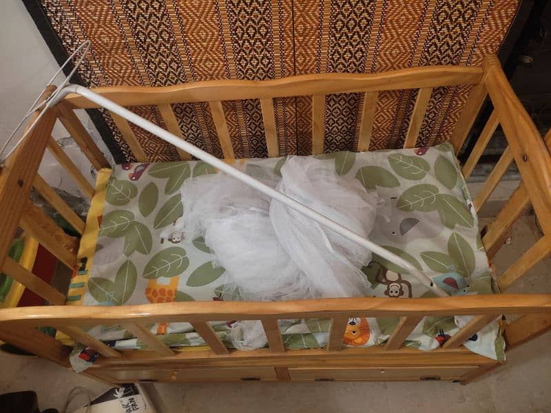 Wooden baby cot 1