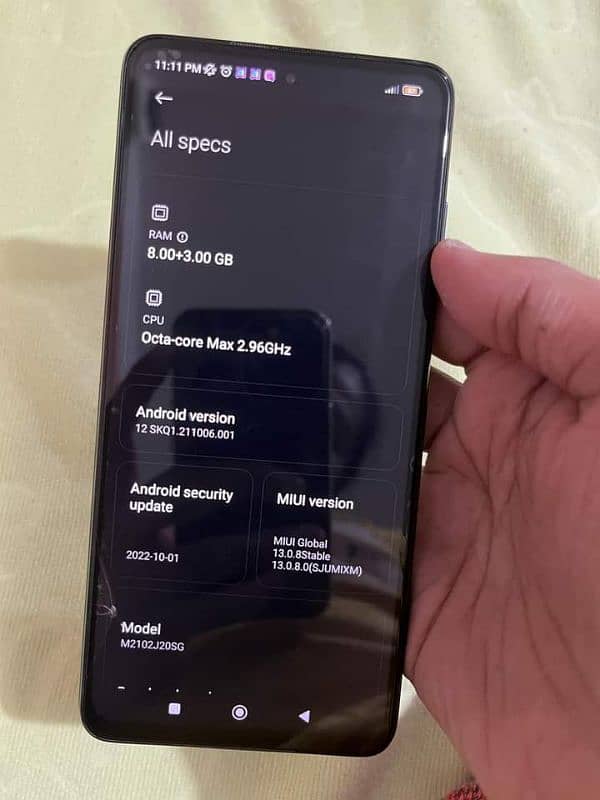 Poco x3 pro 8 GB RAM 256 GB storage PTA 0325=066=9021 2