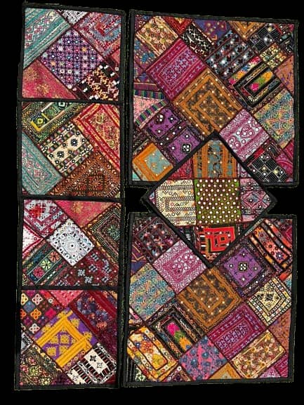 Traditional Handmade Floor And Sofa Cushion Covers Set with Multicolo 5