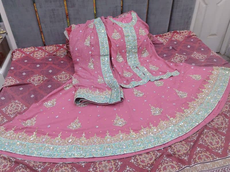 Lehnga in pink colour charming look and lush condition 1