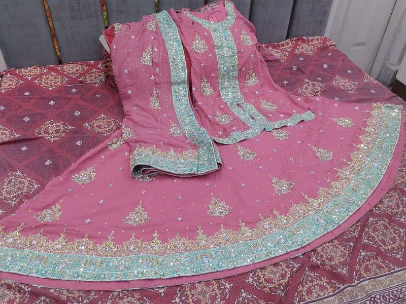 Lehnga in pink colour charming look and lush condition 2