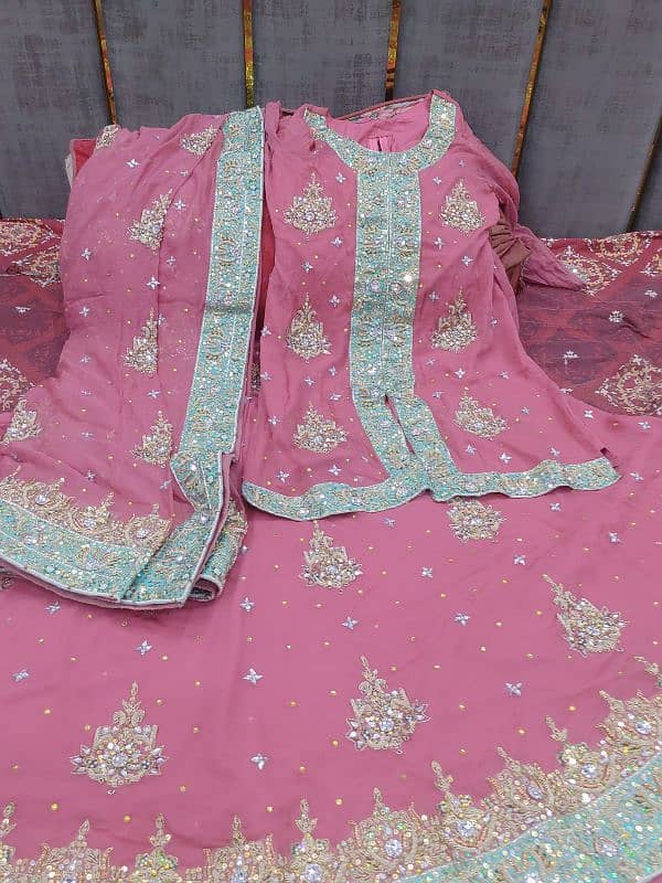 Lehnga in pink colour charming look and lush condition 3