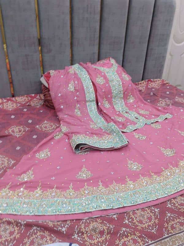 Lehnga in pink colour charming look and lush condition 4